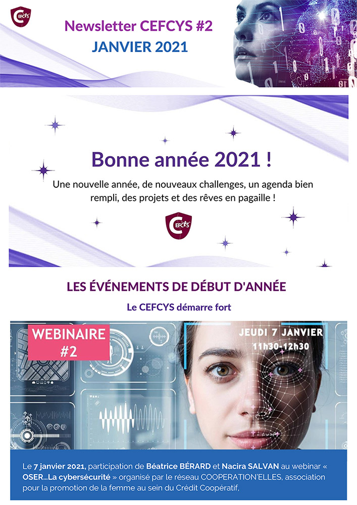 La newsletter cybersécurité 2021 du Cefcys